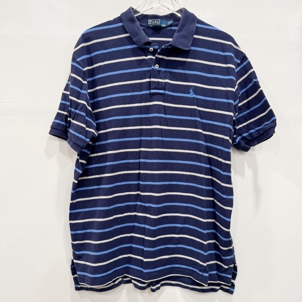 Polo Ralph Lauren Stripe Cotton Polo Shirt Short Sleeve XXL